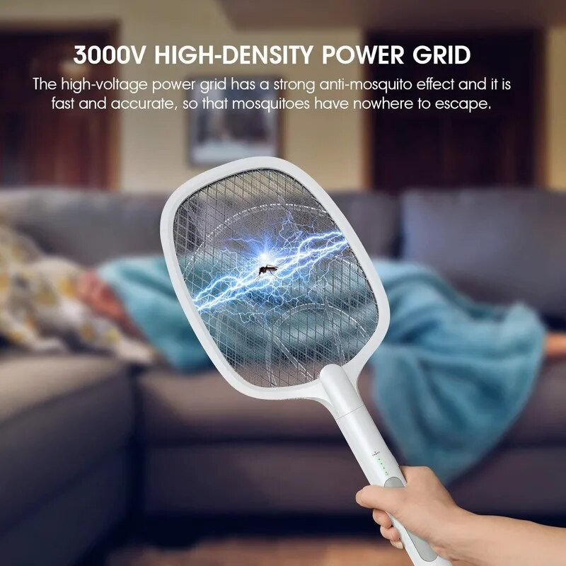 2 in 1 Mosquito Racket USB Rechargeable Fly Zapper